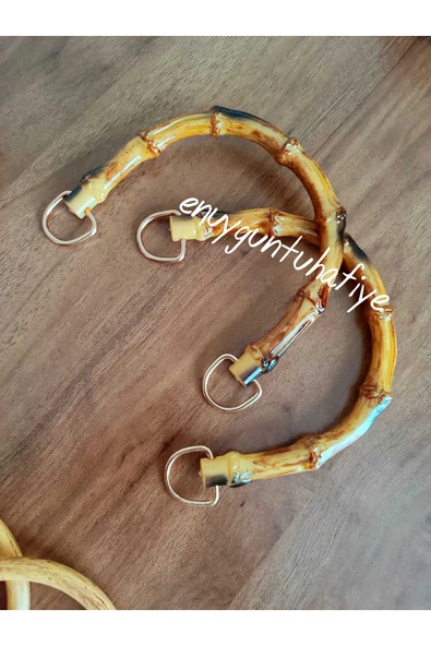 Enuyguntuhafiye BAMBU Görünümlü Akrilik Çanta Sapı 12cm ürün görseli 1