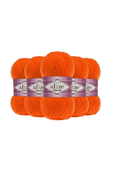 Alize Cotton Gold El Örgü İpliği 5'li Paket Turuncu 37 ürün görseli 1