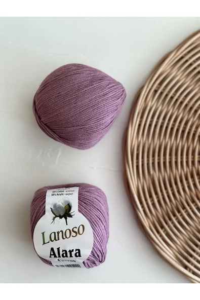 Lanoso Alara Cotton 50 GR El Örgü İpliği - Renk Kodu: 978 ürün görseli 1