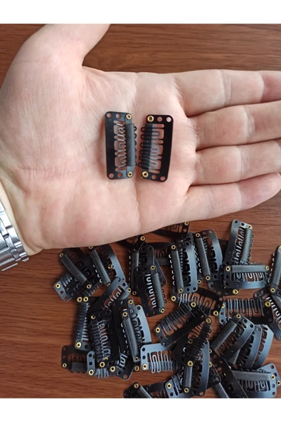 Saçsız Bebek Tokası 10 Adet 33 Mm Siyah Çıtçıt Klipsli Bebek Tokası ürün görseli 1