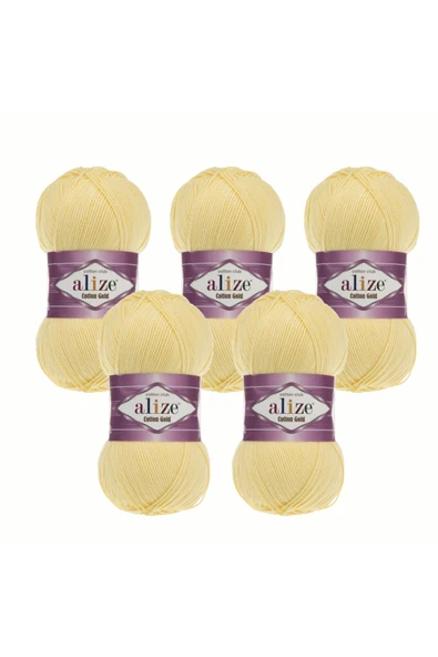Alize lize Cotton Gold İplik – 5’li Paket – Pamuk Akrilik – Amigurumi ve Hırka Örgülerine Uygun ürün görseli 1