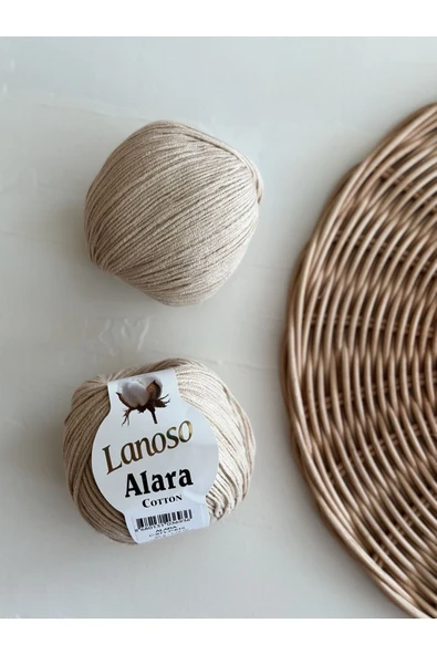 Lanoso Alara Cotton 50 GR El Örgü İpliği - Renk Kodu: 971 ürün görseli 1