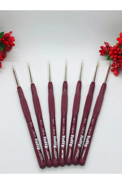 Tulip Silikon Yumuşak Saplı Örgü- Dantel Tığ no: 4 - (1.60)  mm ürün görseli 1