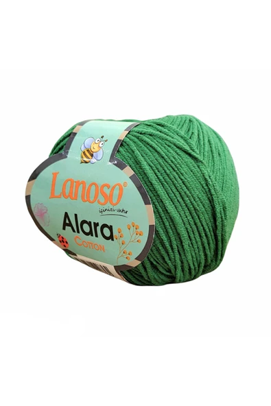 Lanoso Alara Cotton 50 Gr. Amigurumi Ipi 921 - Koyu Yeşil Örgü Ipi ürün görseli 1