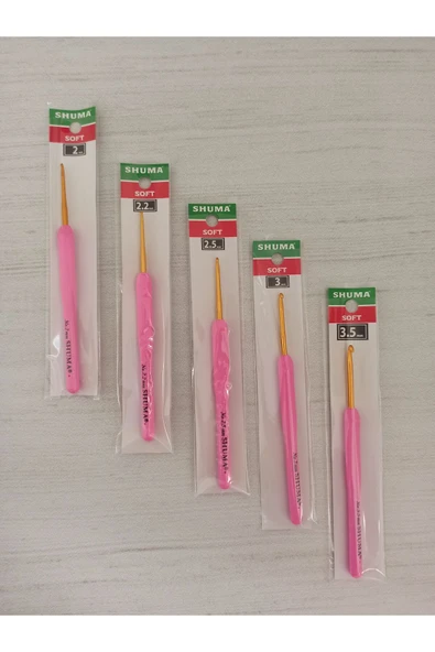 shuma Pembe Yumşak Saplı Silikon Tığ - Resim 5