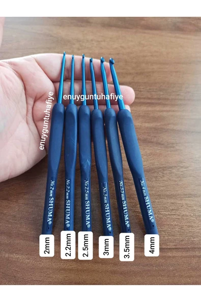 Enuyguntuhafiye 4mm Shuma Silikon Saplı Mavi Tığ ürün görseli 1