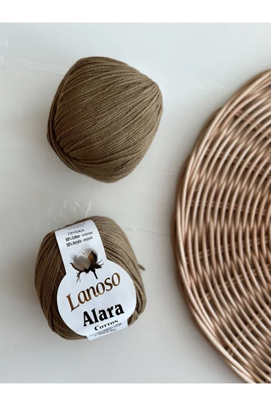 Lanoso Alara Cotton 50 GR El Örgü İpliği - Renk Kodu: 908 ürün görseli 1