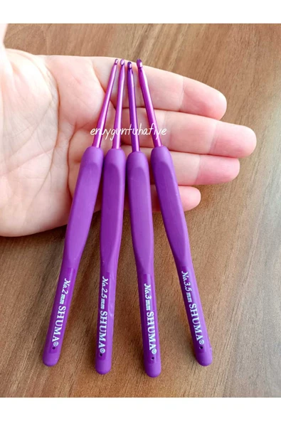 Enuyguntuhafiye Silikon Saplı Mor Tığ 1 Adet, Yumuşak Saplı Mor Tığ 2.5mm ürün görseli 1