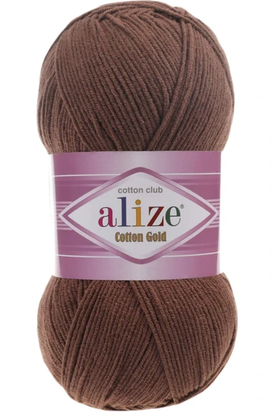 Alize Cotton Gold Pamuk,amigurumi,panç El Örgü Ipi Renk Kodu:493-kahve ürün görseli 1