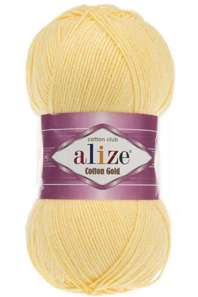 Alize Cotton Gold Pamuk,amigurumi,panç El Örgü Ipi Renk Kodu:187-açık Sarı ürün görseli 1