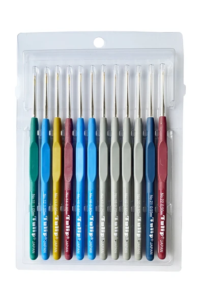 Tulip New Silikon Saplı Dantel Oya Tığ Seti Numaralar : 11,12,13,14,15,16,17,18,19,20,21,22 Mm ürün görseli 1