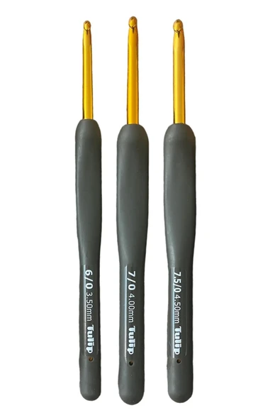 Tulip Etimo Mind Silikon Saplı 3'lü Tığ Seti (3,5 mm - 4 mm - 4,5 mm) ürün görseli 1