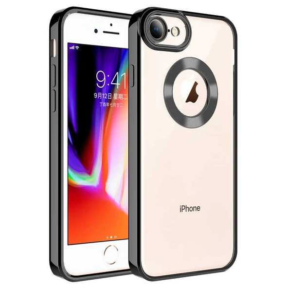 Apple iPhone SE 2020 Kılıf Kamera Korumalı Logo Gösteren Zore Omega Kapak ürün görseli 1