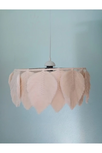 NGAHOME Yaprak Desenli El Yapımı Boho Avize, Saçaklı Avize (Ampul Hediyelidir.) ürün görseli 1