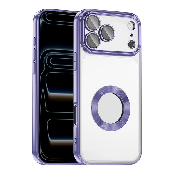 Apple iPhone 17 Pro Kılıf Kamera Korumalı Logo Gösteren Zore Omega Kapak ürün görseli 1