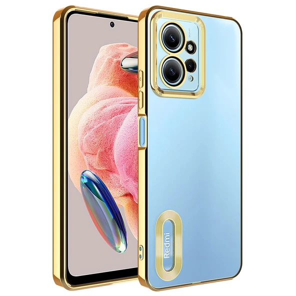 Xiaomi Redmi Note 12 4G Kılıf Kamera Korumalı Logo Gösteren Zore Omega Kapak ürün görseli 1