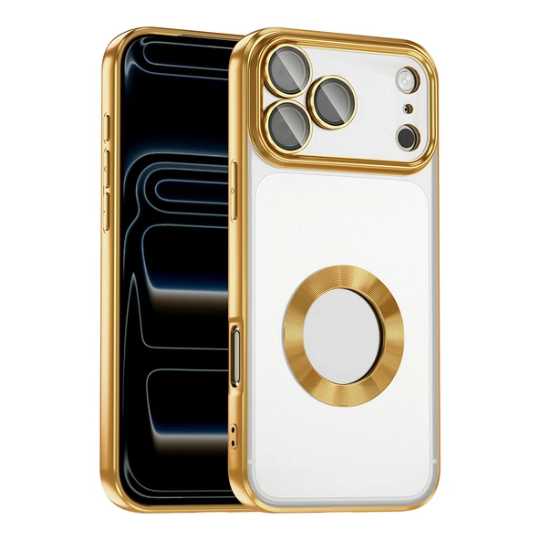 Apple iPhone 17 Pro Max Kılıf Kamera Korumalı Logo Gösteren Zore Omega Kapak ürün görseli 1