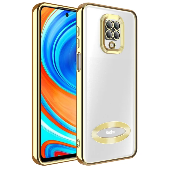 Xiaomi Redmi Note 9S Kılıf Kamera Korumalı Logo Gösteren Zore Omega Kapak ürün görseli 1