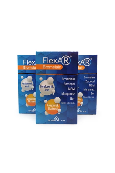 FlexAR Bromelain 30 Tablet 3'lü Paket ürün görseli 1