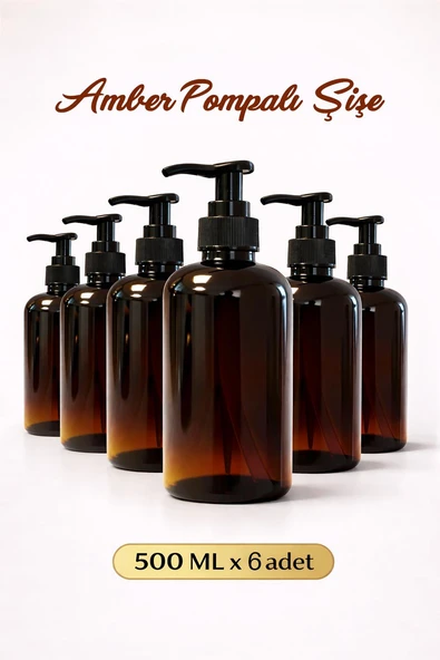 Amber Dispenser Şişe 500 ML - 6 Adet ürün görseli 1