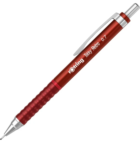 Rotring Tikky Retro Versatil Kalem, 0.7mm, Metalik Kırmızı ürün görseli 1