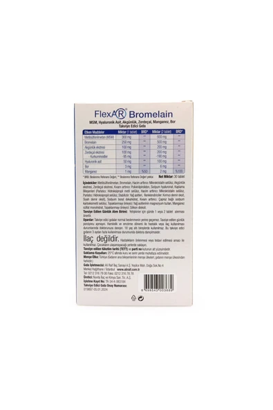 FlexAR Bromelain 30 Tablet 3'lü Paket - Resim 2