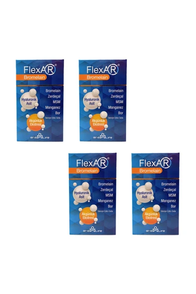 FlexAR Bromelain 30 Tablet 4'lü Paket ürün görseli 1