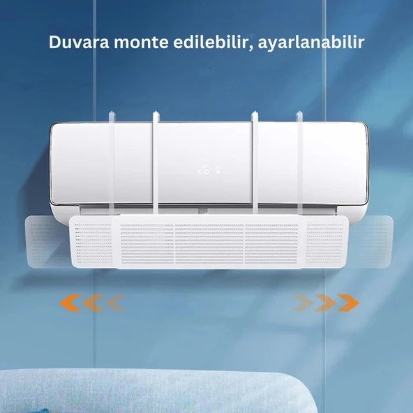 ShopyTech Klima Çarpması Önleyici Ayarlanabilir Delikli  Hava Yönlendirici Universal Split Klima Rüzgar Perdesi, 60- 90 ürün görseli 1