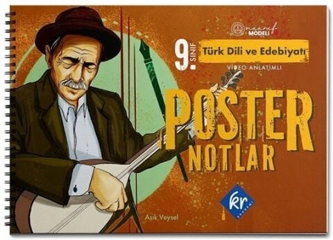 9. Sınıf Türk Dili ve Edebiyatı Maarif Modeli Poster Notları KR Akademi ürün görseli 1