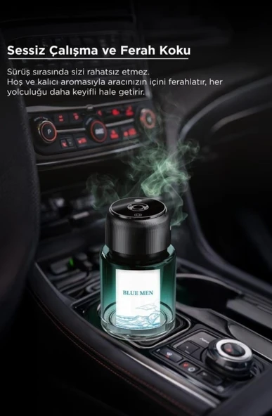 Araç İçi Aroma Difüzörü Hava Nemlendirici Yıldız Tavan Işıklı Şarjlı Oda ve Araba Kokusu TCF-02 ürün görseli 1