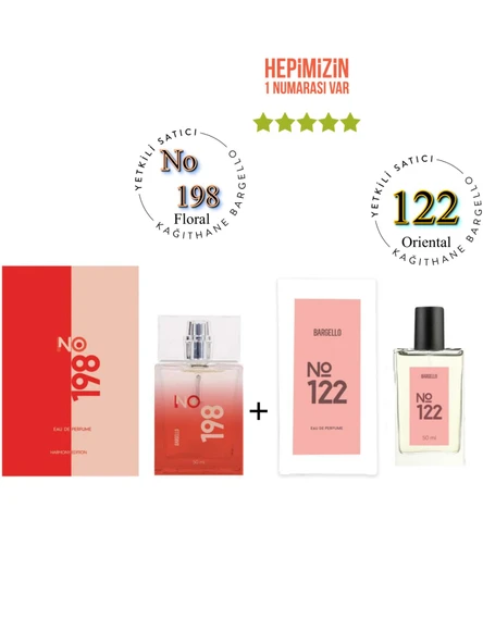 No: 198 + 122  Kadın Parfüm Edp 50 ml Floral  / Oriental- Mnms122198 ürün görseli 1