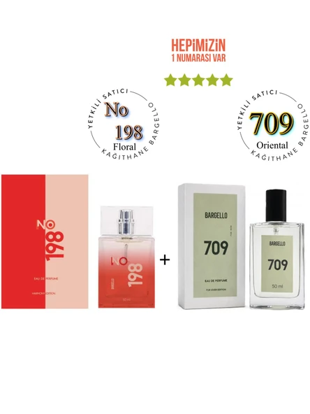 No: 198 + 709 Kadın / Erkek Parfüm Edp 50 ml Floral / Oriental - Mnms198709 ürün görseli 1