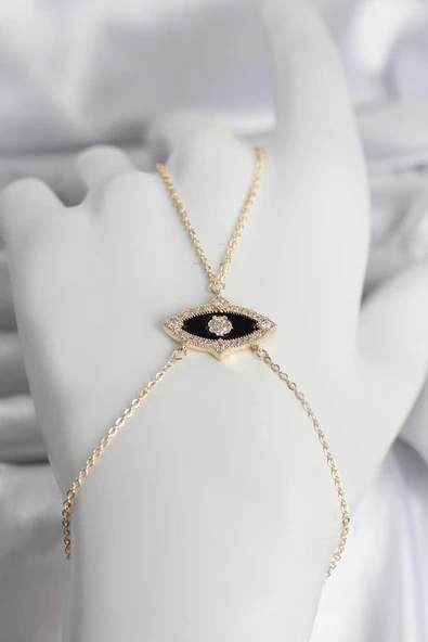 Pirinç Göz Model Gold Renk Zirkon Taşlı Kadın Şahmeran ürün görseli 1