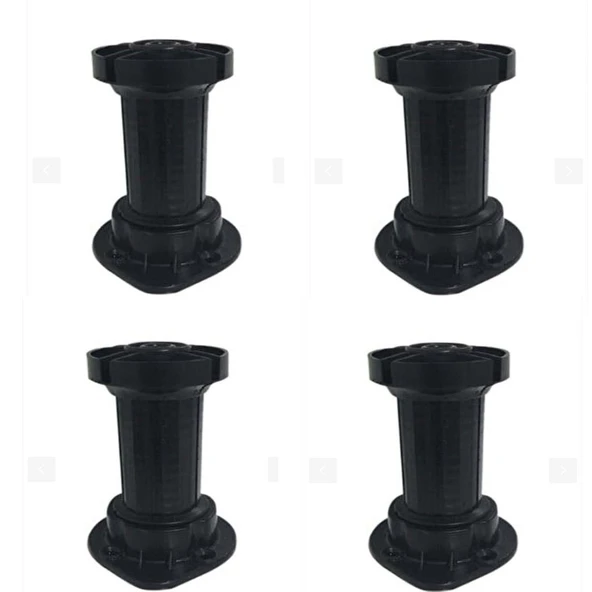 Ayarlı Beyaz Baza Ayağı Siyah 10/15 Cm 4 Adet ürün görseli 1