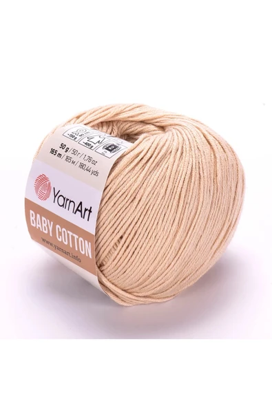 Yarnart Baby Cotton - Bebek El Örgü Ipi Açık Bej-404 ürün görseli 1