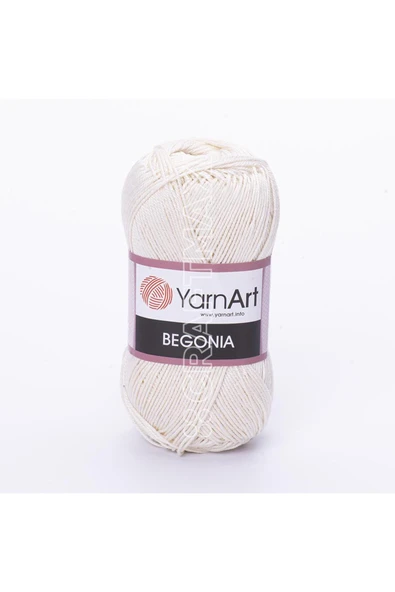 Yarnart BEGONIA - MERSERİZE EL ÖRGÜ İPİ KREM-6194 ürün görseli 1