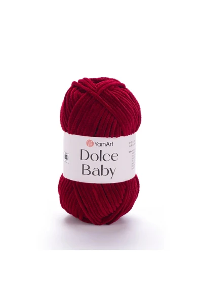 Yarnart Dolce Baby - Kadife, Bebek El Örgü Ipi Bordo-752 ürün görseli 1