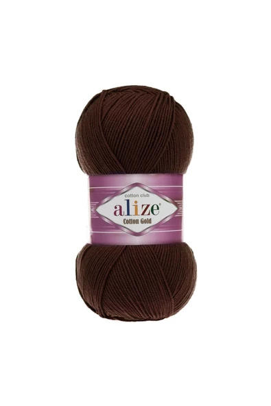 Alize Cotton Gold El Örgü Ipi 100 Gr 26 Kahverengi ürün görseli 1
