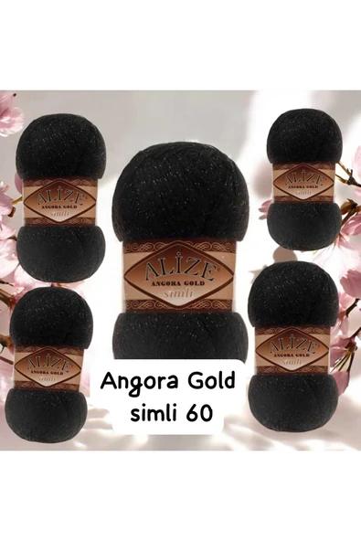 ÇEÇEN HOME (5 Adet) Alize Angora Gold Simli 60 (100gr 500mt) ürün görseli 1