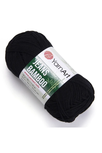 Yarnart Yarn Art Jeans Bamboo El Örgü İpi,Siyah-135 ürün görseli 1