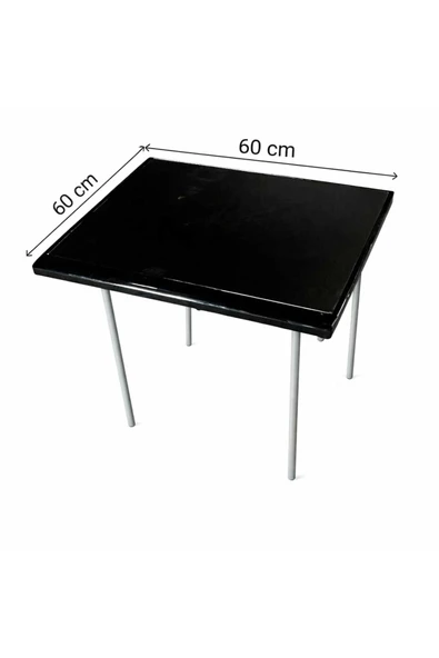 Moemi 60×60 Cm SİYAH Katlanır Masa Çok Amaçlı–Balkon, Bahçe,Kamp & Piknik Masası– Hafif Taşınabilir ürün görseli 1