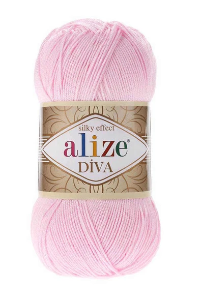 Alize 5 Adet Diva Merserize İp Yazlık Bikini Bustiyer Bluz Örgü İpi Bebek Pembesi 185 ürün görseli 1