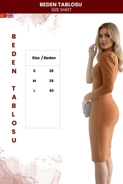 Kadın Tek Kol Midi Boy Krep Kumaş Elbise - Resim 5