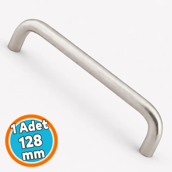 Saten Renk Mobilya Mutfak Çekmece Dolap Kapak Kulbu Kulpu Kulpları Metal (128 mm - 12.8 cm) ürün görseli 1