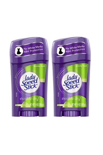 Lady Speed Stick Lady Speed Invisible Dry Powder Fresh 40 gr X 2 Adet ürün görseli 1