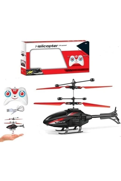 TOYSA TOYS El Sensörlü Helikopter Uzaktan Kumandalı Şarjlı Drone 20cm Karışık Renk( Sarı yeşil kırmızı) ürün görseli 1
