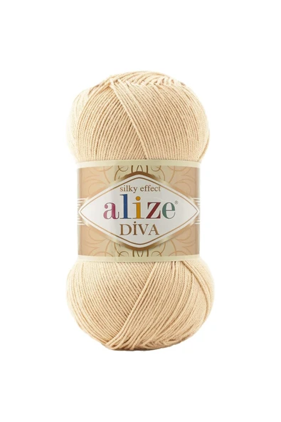 AyrStore Alize Diva Merserize İnce İp Yazlık Bikini Bustiyer Bluz Örgü İpi 5 Adet (Tuval Beji 368) ürün görseli 1