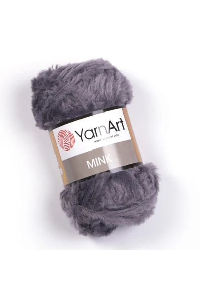Yarnart Mınk - Tüylü El Örgü Ipi Gri-335 ürün görseli 1