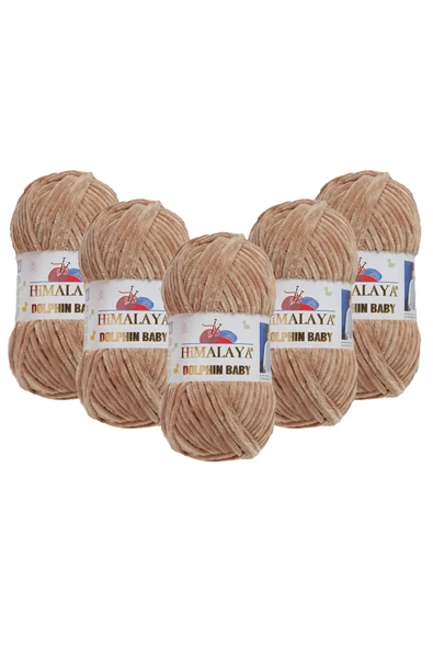 Himalaya Dolphin Baby Kadife Ip 5'li Paket - 100 Gr. 120 Mt. - 80365 ürün görseli 1