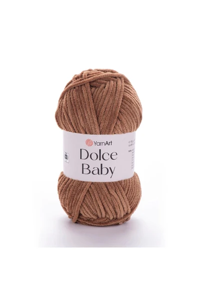 Yarnart DOLCE BABY - KADİFE, BEBEK EL ÖRGÜ İPİ KAHVERENGİ-765 ürün görseli 1